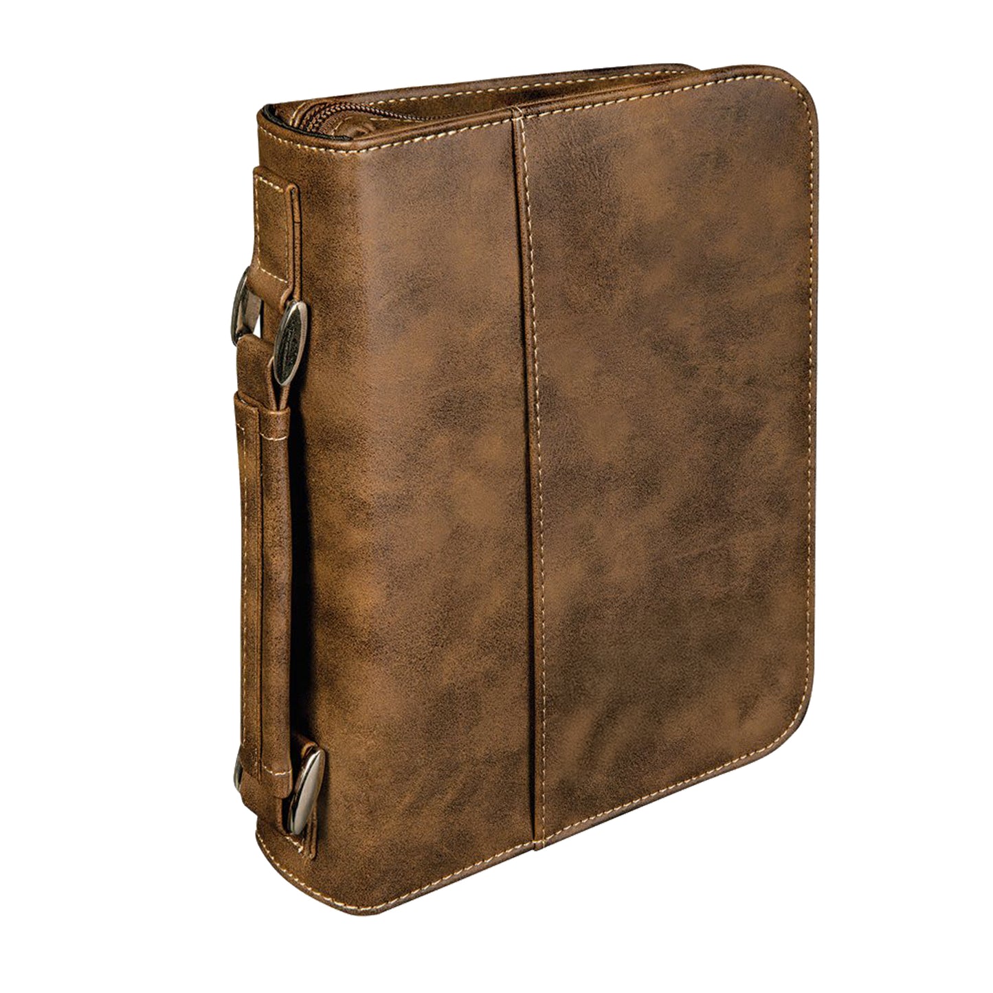 Personalized Leatherette Book/Bible Cover with Handle & Zipper 7 1/2" x 10 3/4"