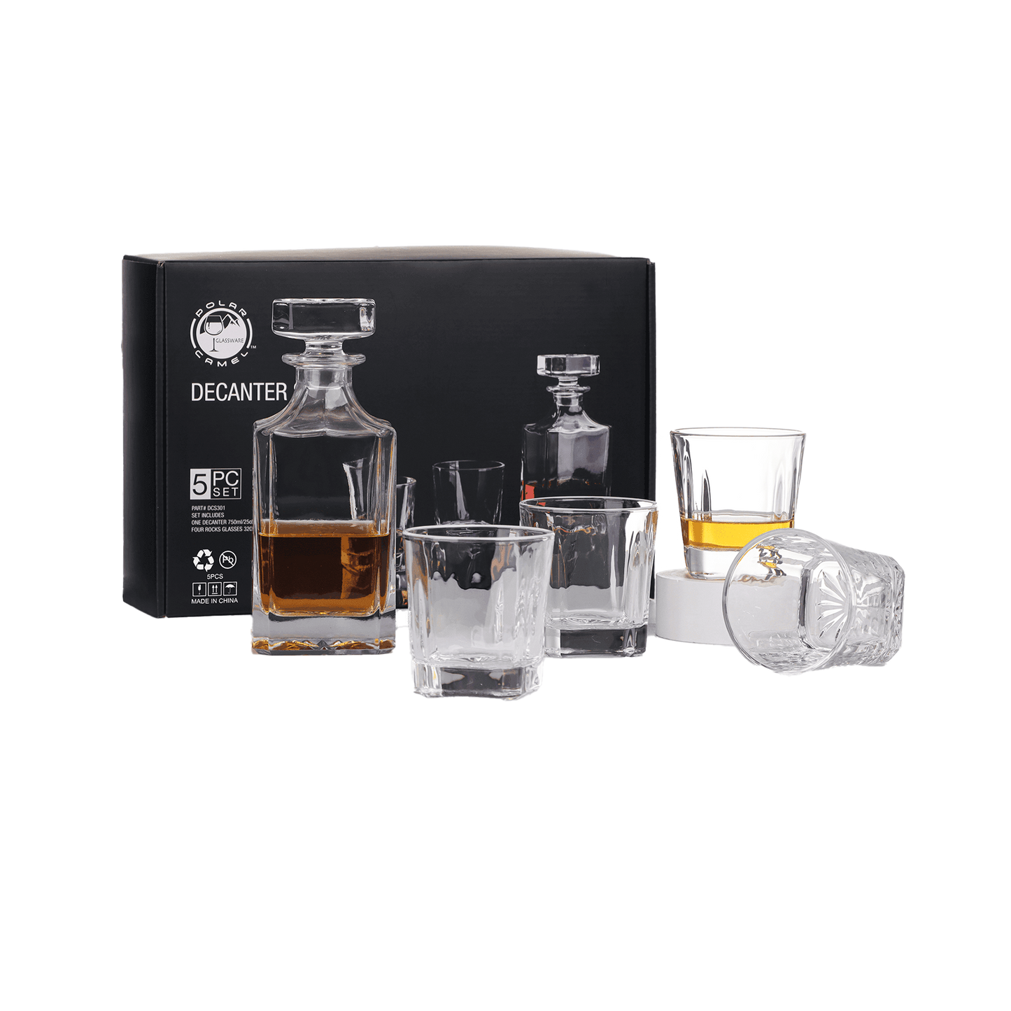Personalized Whiskey Decanter Set - Elegant & High-Quality Barware Gift