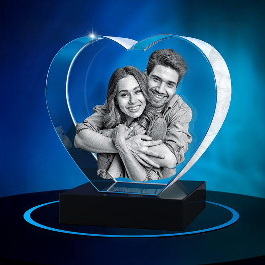 Personalized 3D Photo Crystal – Heart