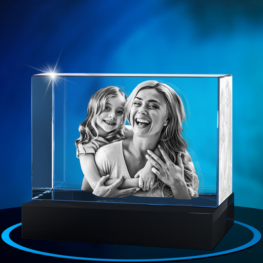 Personalized 3D Photo Crystal – Horizontal Rectangle