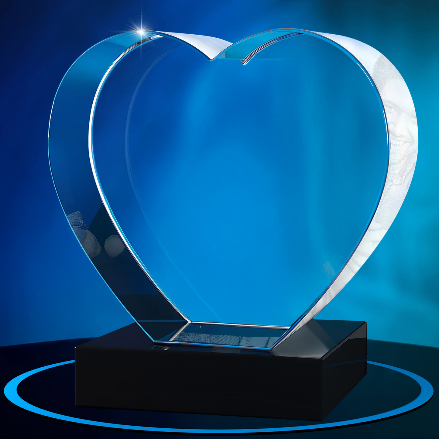 Personalized 3D Photo Crystal – Heart