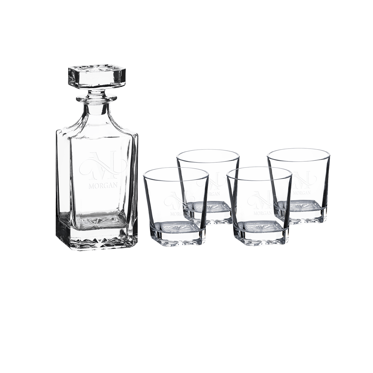 Personalized Whiskey Decanter Set - Elegant & High-Quality Barware Gift