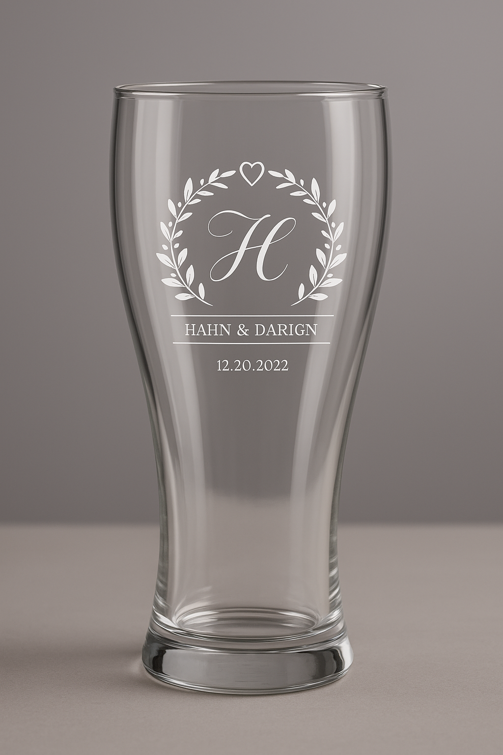 Personalized Pilsner beer glass