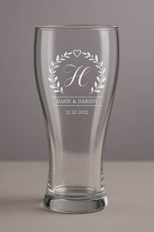 Personalized Pilsner beer glass