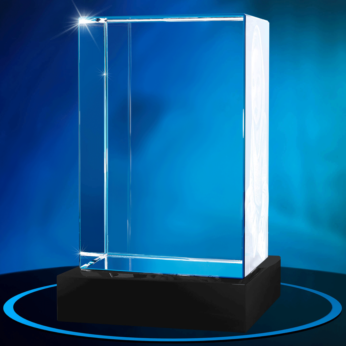 Verticle rectangle 3D Photo Crystal