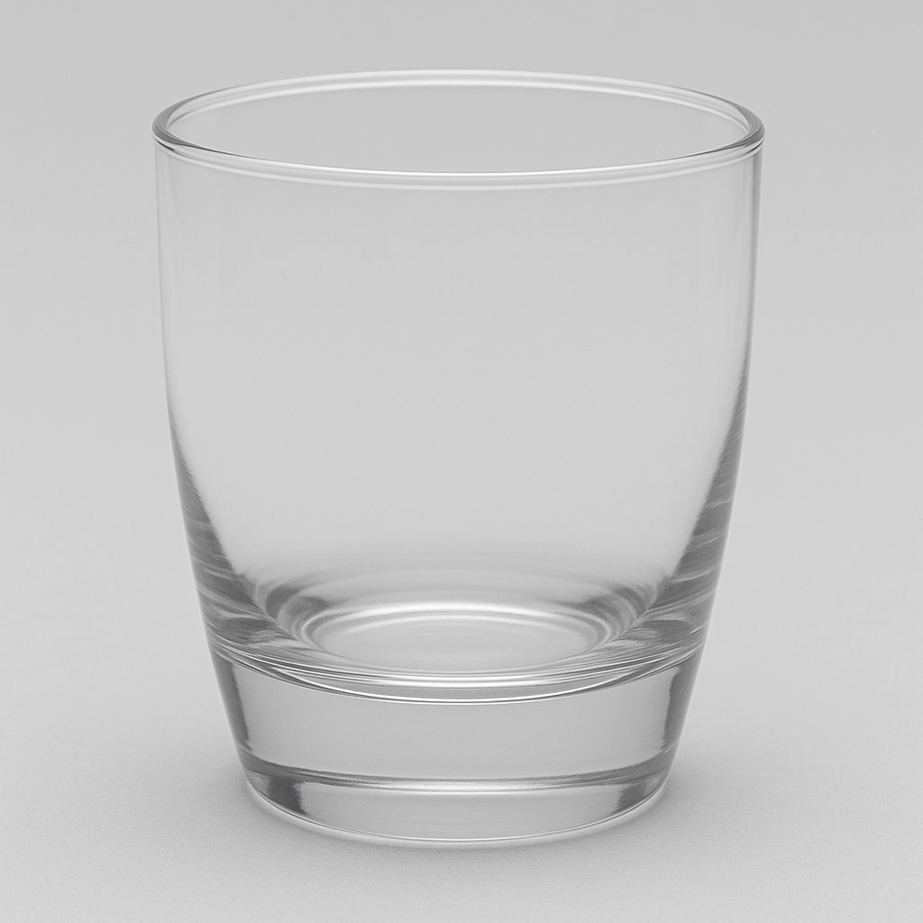 Personalized rounded whiskey glass