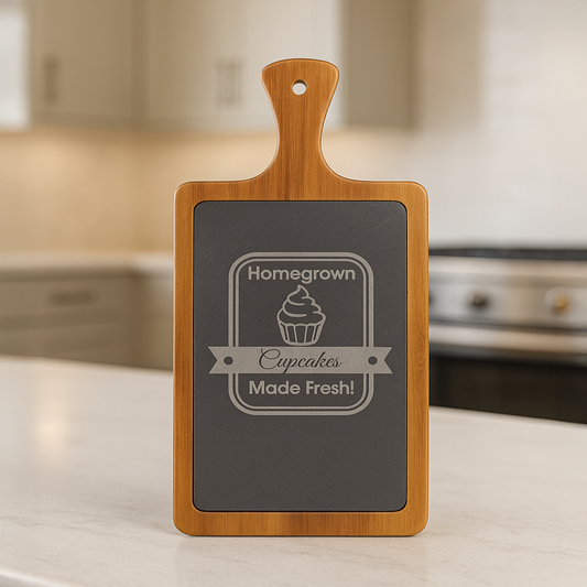 Acacia Wood/Slate Cutting Board 13 1/4" x 7"