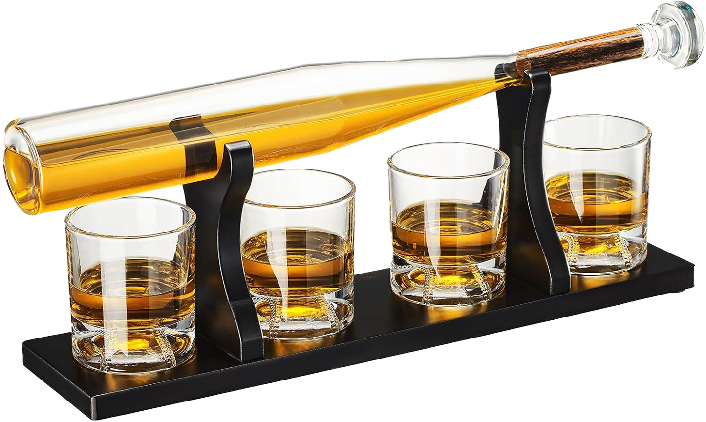 Personalized Baseball decanter set
